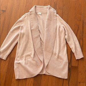 Soma Blush Ribbed Cardigan